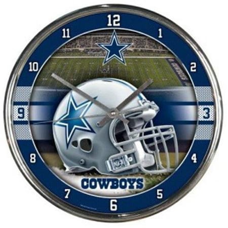 Wincraft Dallas Cowboys Round Chrome Wall Clock 1094327904